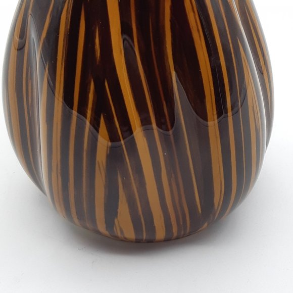 Sarreguemines Brown Vase Domino Pattern From France - Picture 10 of 11